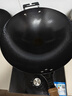 古臻匠炒菜不易粘无涂层精铁锅锤纹家用燃气灶电磁炉平底圆底炒锅已开锅 有耳款圆底 +锅盖 36cm 实拍图