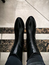 达芙妮女靴软皮软底粗跟尖头中跟单靴女靴子4622607050黑色（加绒）38 实拍图