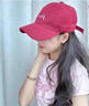 铂呐苓鸭舌帽棒球帽大头围酒红色潮流刺绣女休闲户外运动遮阳四季太阳帽 酒红色棒球帽 实拍图