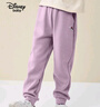 迪士尼（DISNEY）童装儿童女童加绒加厚运动长裤宝宝洋气裤子24冬DB331AA19紫120 实拍图