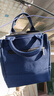 QUEEN TRIP2022上班帆布手提袋女士手提包外出百搭母婴小拎包布袋子宝妈小包 藏蓝色 拉链款 实拍图