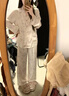 另约可爱卡通猫咪睡衣春秋女款夏蕾丝花边撞色条纹长袖长裤家居服套装 L06 爱心KT猫 M 实拍图