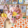 哲高积木花束永生花玫瑰拼搭花卉装饰摆件送女生闺蜜伴手礼母亲节礼物 郁金香-92颗粒 实拍图