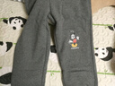 迪士尼（DISNEY）童装儿童男女童加绒加厚长裤针织运动束脚裤子23冬DB341ME18灰130 实拍图