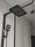 东鹏（DONGPENG）淋浴花洒套装枪灰色智能恒温数显花洒全套氛围灯增压沐浴花洒套装 【463H枪灰色方管】恒温防烫  【智能数显四档出水】 实拍图