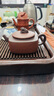 云禅尚陶 紫砂壶泡茶壶功夫茶具宜兴原矿绞泥名家纯全手工制作泡茶器茶具 四方来财单壶紫泥+红泥 320ml 晒单实拍图