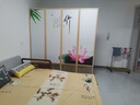 祥朗实木屏风隔断玄关现代简约可移动折叠家用遮挡帘客厅新中式推拉 竹 2米高X0.5米宽一扇 实拍图