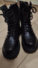 达芙妮黑色马丁靴女款2025秋冬季加绒皮靴厚底英伦风增高靴子短靴 实拍图