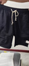 短裤男士绑绳工装裤夏季薄款宽松休闲百搭短裤男士潮流运动五分裤 黑色【劲都G111】 3XL 【160-180斤】 实拍图