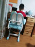 彩虹宝贝 儿童学习椅中小学生家用写字椅可调节手摇升降靠背座椅追背椅 追背椅+脚踏+扶手+头枕-蓝色 学习椅6-18岁儿童书桌椅 实拍图