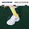斯凯奇小白熊|透气情侣增高厚底百搭小白鞋女复古休闲老爹鞋男运动鞋 实拍图