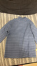 papa爬爬秋冬条纹洋气保暖男女宝宝打底衫 深蓝色-小高领    120 cm   实拍图