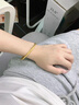 中国黄金（CHINA GOLD）古法素圈黄金手镯女999足金镯子七夕情人节礼物送女朋友老婆 【圈口58】金重约：9.2g 实拍图