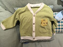 嘟嘟家宝宝外套春秋洋气婴儿针织开衫春装卡通男童小熊上衣女童衣服vip 绿色 100 实拍图