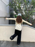 欧时纳（JUST STAR）【赵昭仪同款】菱格双肩包女款2025年新款通勤轻便旅行背包书包女 栀子白中号（可放11寸平板） 实拍图