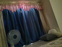 赫伊莎窗帘免打孔安装套装遮光免安装卧室飘窗简易小窗户房间保暖短帘 北欧双面遮光-藏青色(深蓝) 定制/不含杆每米布料单价 件 实拍图