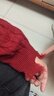 初申新年红厚针织衫女绞花肌理下摆流苏保暖毛衣上衣S144Z3009 实拍图