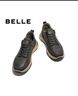 百丽（Belle）男鞋厚底工装鞋休闲鞋冬新商场同款高帮运动鞋爸爸鞋8MU01DD4预售 黑色-绒里 43 (265mm) 实拍图