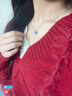 七凤阁s925银项链时尚饰品锁骨链银饰吊坠新年情人节送女友老婆生日礼物 星环项链-白金色【速度快】 实拍图