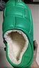 华美健步防水踩屎感按摩居家情侣棉拖鞋轻简保暖舒适秋冬季室内加绒软底棉鞋女款HM2380A绿色36-37码 实拍图