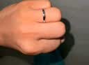 周大生流光墨影情侣对戒S925莫比乌斯戒指轻奢食指戒生日礼物 女戒 实拍图