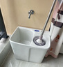 关牧（GuanMu）陶瓷拖把池家用阳台卫生间地排拖布池墩布池侧排带沥水脱水篮台控自动下水器 46厘米【带沥水漏斗台控】 台控不带龙头 实拍图