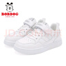 巴布豆（BOBDOG）男童鞋软底透气儿童运动鞋气孔低帮板鞋 101531030 白色31 实拍图
