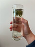 希诺（HEENOOR）双层玻璃杯家用女士带滤网个性潮流清新花茶杯隔热防烫便携水杯 升级抗菌版-水晶粉300ml 实拍图