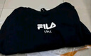 FILA 斐乐官方情侣款连帽卫衣秋季新款纯棉宽松针织长袖上衣加绒 正黑色-BK M 实拍图