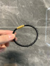 周大福男款 不锈钢扣手绳皮绳配件 20cm  YB21  实拍图