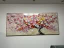 纪乐朵客厅装饰画沙发背景墙挂画奶油风2026新款高级感高档墙壁壁画墙画 发财树A 125*50CM【1.5-2米沙发】 【无框画】松木内框--油画布 实拍图