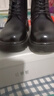 红蜻蜓7孔马丁靴女靴子女厚底增高加绒保暖朋克皮靴女WTC340571C黑色40 实拍图
