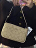 蔻驰（COACH）奥莱女包经典标志老花NOLITA 19号手袋麻将包腋下单肩包手提包 SV/沙黄色/灰褐色 实拍图