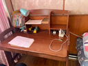 风叶青青北欧实木书桌椅套装家用中学生学习桌课桌可升降写字台卧室电脑桌 胡桃色（单桌） 104cm*60cm*75cm双抽屉 实拍图