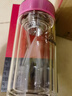 希诺双层玻璃杯家用办公水杯女高颜值过滤泡茶杯子XN-9330粉色 200mL 实拍图