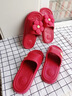 凡小如红色结婚拖鞋喜庆一对2025新款陪嫁新婚情侣浴室新娘新郎婚庆拖鞋 红色男40-41 （适合39-40） 实拍图