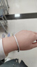 老庙银手镯足银卷草纹女款闭口银镯子纯银实心送女友送老婆生日礼物 足银卷纹草手镯约22g#58+礼盒 实拍图