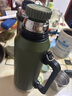 哈尔斯真空家用保温壶户外露营旅游大容量保温杯车载暖水壶热水瓶壶 雨林绿[全钢杯身+304内胆]1500ml 实拍图