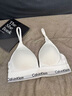 Calvin Klein内衣【摩登引力带】女ck无钢圈软支撑三角杯文胸 QF5650001-太空黑 S 实拍图