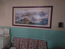 【山水装饰画】客厅沙发背景墙山水鸿运当头办公室床头风景国画 571万里长城 C：长1.8米X高0.9米 【中号】 实拍图