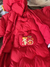 迷你巴拉羽绒服连体衣加厚外出拜年服婴儿衣服红色2025新【新年季联名款】 实拍图
