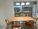 源氏木语 实木餐桌现代简约家用饭桌北欧小户型餐厅桌子橡木 原木色餐桌1.6米+圆弧餐椅*6 实拍图