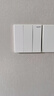 罗格朗（LEGRAND）开关插座面板 仕典玉兰白色 86型暗装开关面板 三开单控开关 实拍图