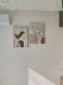 现代简约卧室床头装饰画抽象线条人物挂画奶油风原木风客厅墙壁画 A款-静美时光 35*50cm布纹理面 实拍图