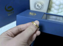 中国黄金（CHINA GOLD）碎冰冰黄金戒指碎金金女款可调节足金戒指情人生日礼物送老婆 约2.7-2.85g【京仓直发+玫瑰礼盒】 晒单实拍图