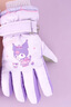 凯蒂猫（hellokitty）儿童滑雪手套女童冬季加厚加绒防水库洛米学生玩雪中大童宝宝手套 【中码5-12岁】库洛米紫色 5290 实拍图