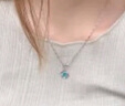 中国黄金CHINA GOLD四叶草足银项链女托帕石吊坠首饰七夕情人节礼物送女友老婆生日 【京速达】足银四叶草托帕石项链 实拍图