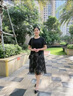 梵花秀中年胖妈妈夏装连衣裙短袖2026新款大码40岁50中老年人女洋气裙子 高品质连衣裙 5XL 建议穿170-190斤 实拍图