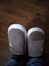 回力秋冬季居家棉拖鞋男厚底踩屎感条纹简约防滑耐磨室内家居拖鞋男冬 棕色 40-41 偏小一码 实拍图
