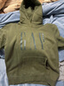 GAP男女装字母logo印花连帽抓绒长袖口袋卫衣上衣609135 绿色 M (170/92A) 亚洲尺码 实拍图
